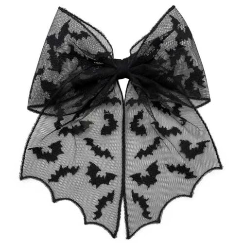 Bat Black Lace Hair Bow Halloween Hair Clip Accessory Gothic