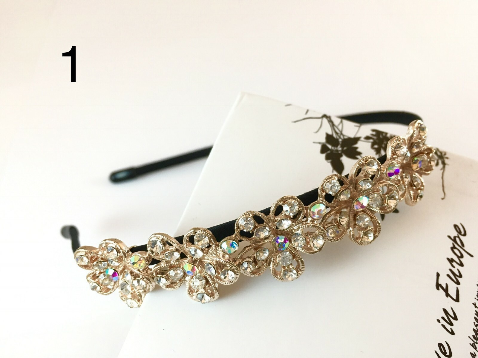Skinny Black Headbands w/ Multi-Unique Shinny Designs(8 Options) Wedding/Casual