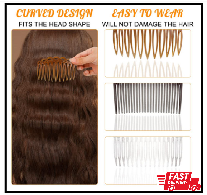 18 Pcs French Side Hair Combs Hair Twist Decorative Comb with Teeth for Women