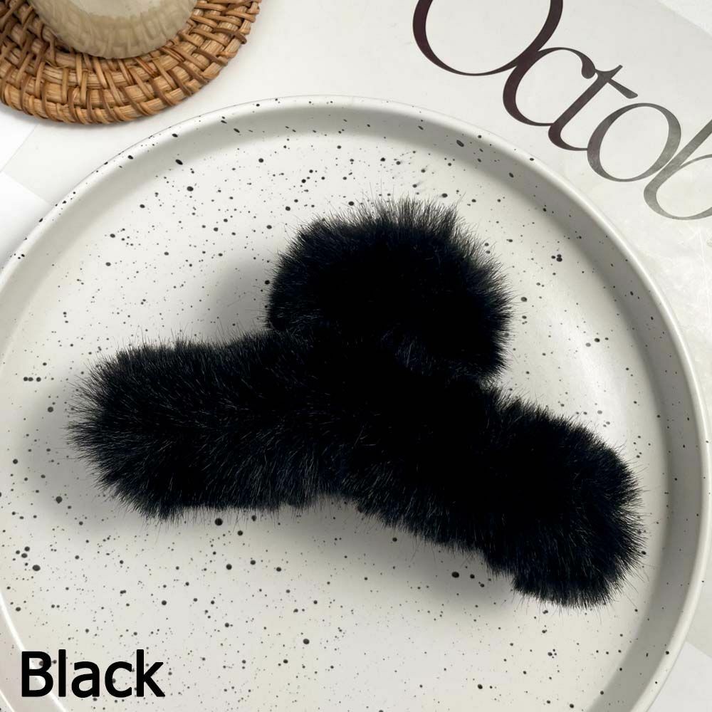 Women Girls Barrette Hairpins Faux Fur Hair Claws Hairgrips Plush Hair Clip