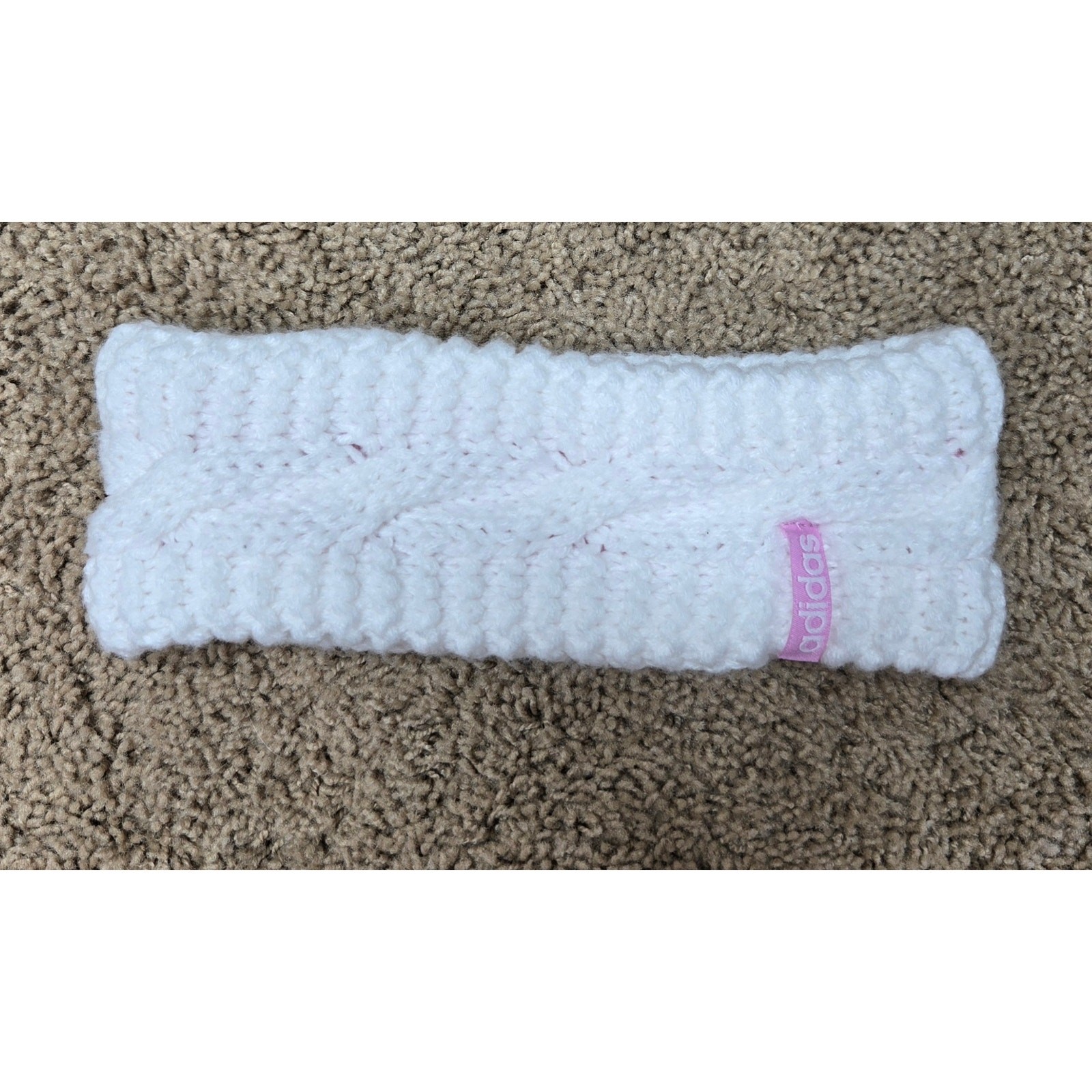 ADIDAS Women’s Knit Headband White & Pink
