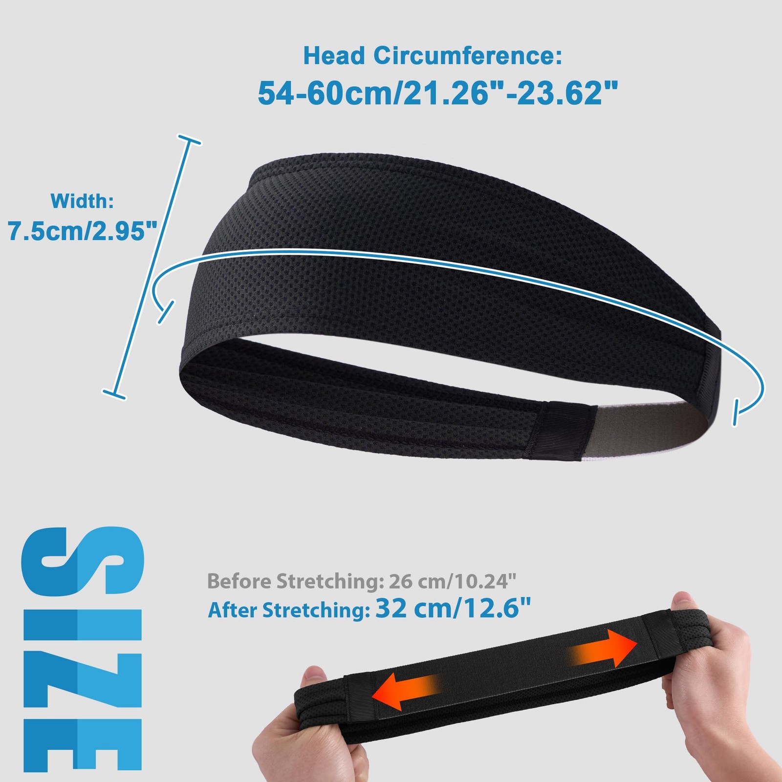 Cooling Sports Headbands for Men 4 Pack: Instant Cooling Moisture Wicking Swe…