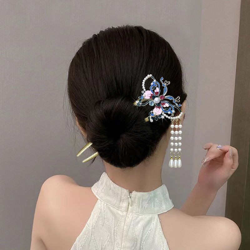 Chinese Style Butterfly Hairpin Hanfu Qipao Hairpin Ancient Style Headpiece