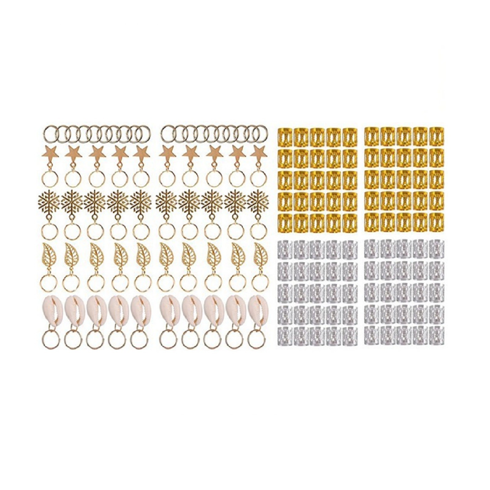 160 Mix Lot Dreadlocks Jewelry Braid Ring Cuffs Beads Hair Clips Pendants DIY m