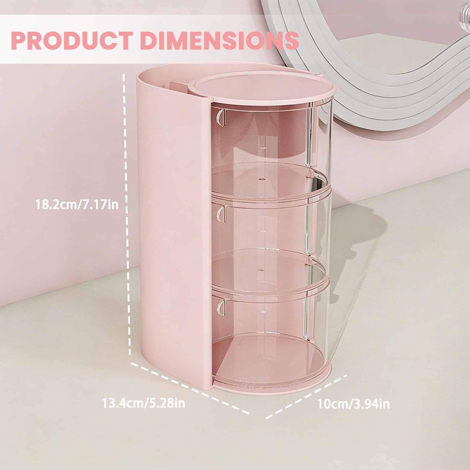 PERFECT LASER 3-Tier Hair Accessories Organizer with Brush Holder,…