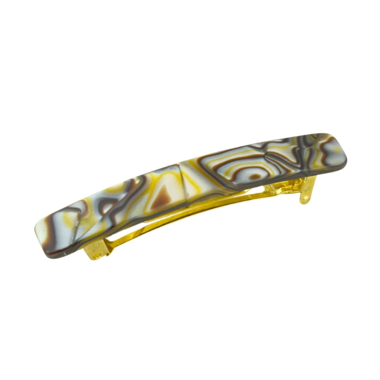 French Amie Small 2 1/4″ Celluloid Handmade Hair Barrette for Women and Girls