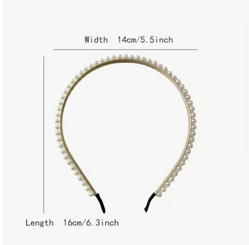 Pearl Headband Beaded Embellished Gold Elegant Headband Hair Accessory