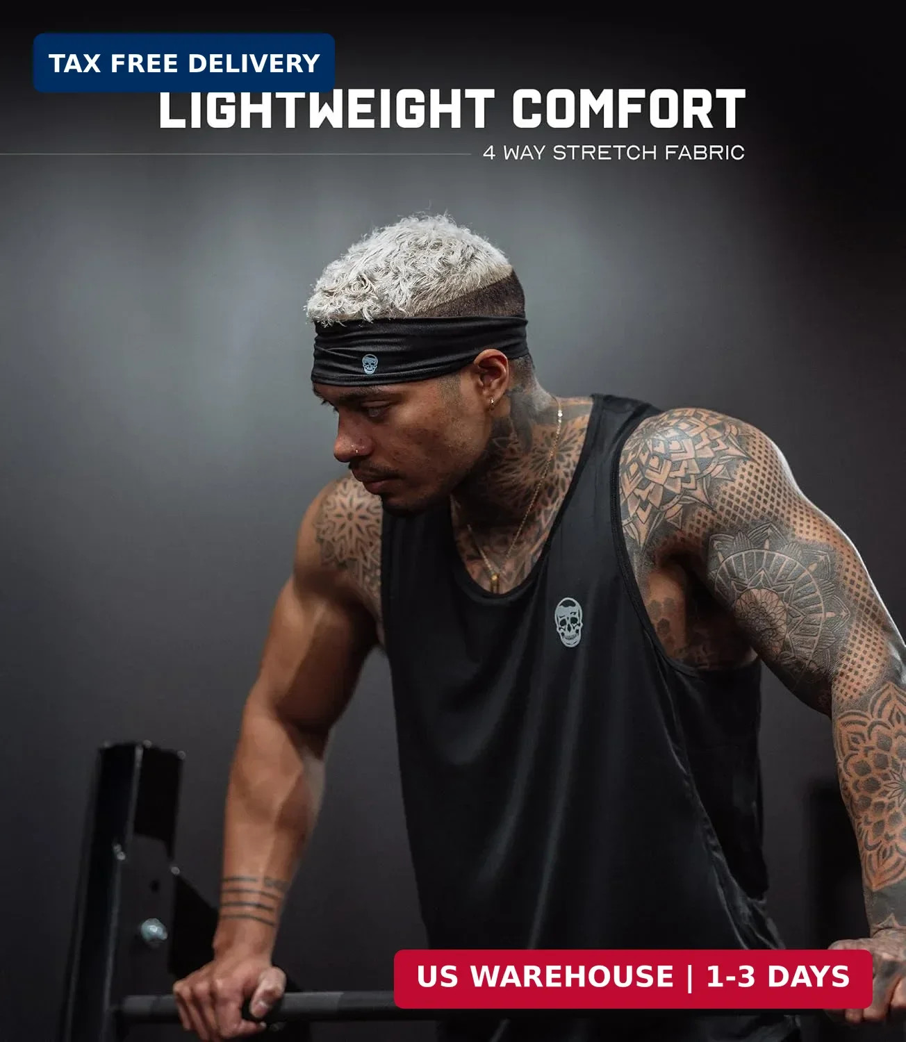 Gymreapers Workout Headbands for Men & Women-Comfortable Sweat Absorbing Band to