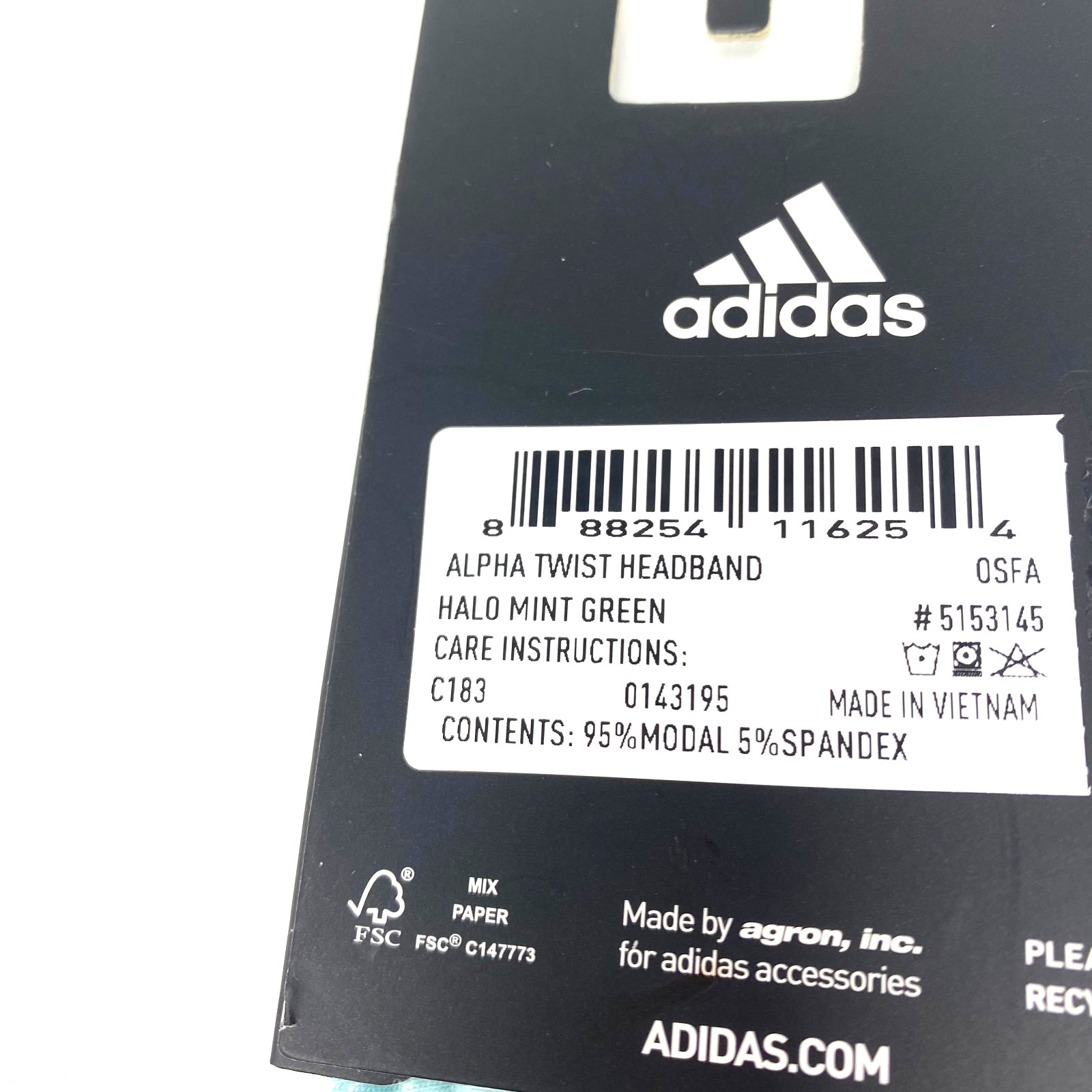 NEW Adidas Womens Alphaskin Twist Headband HALO MINT GREEN