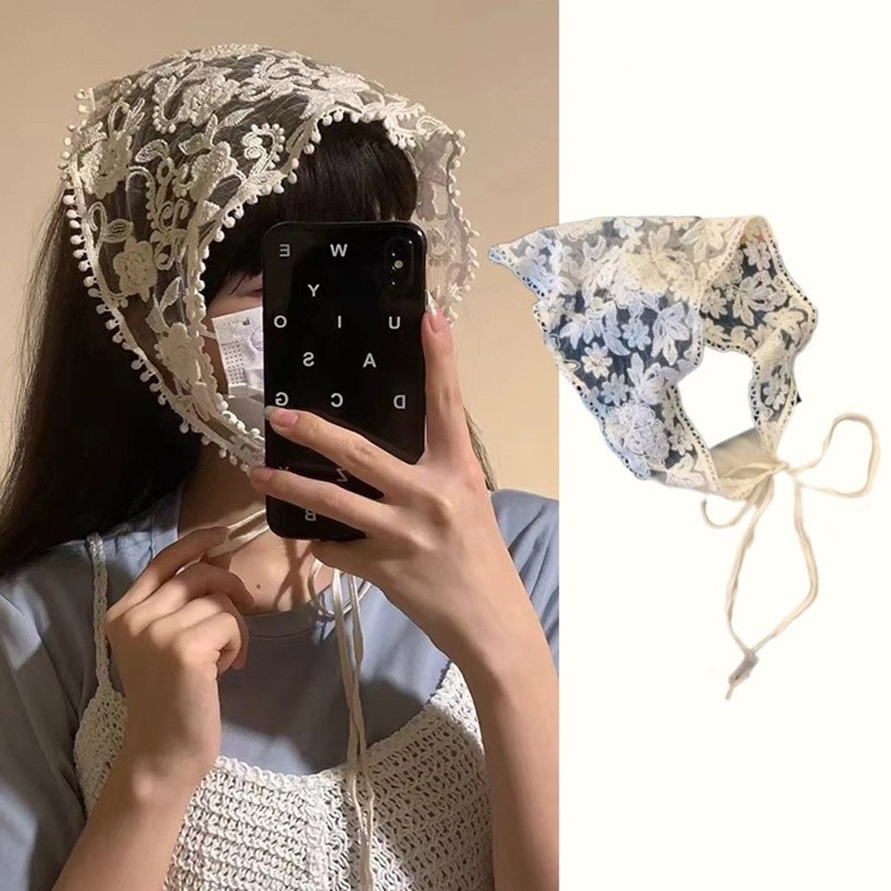 Multicolor For French Beige Lace Hair Covering Accessory with Compact Design