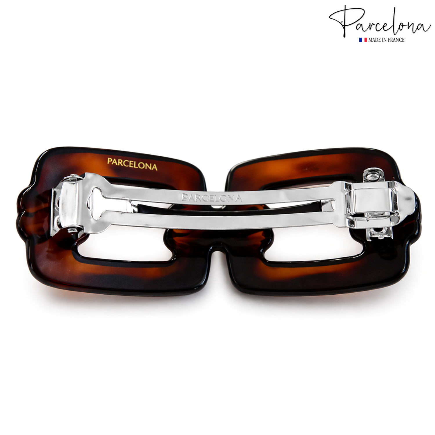 Parcelona French Eyeglass 3.25″ Tortoise Shell No Slip Hair Clip Barrette Women