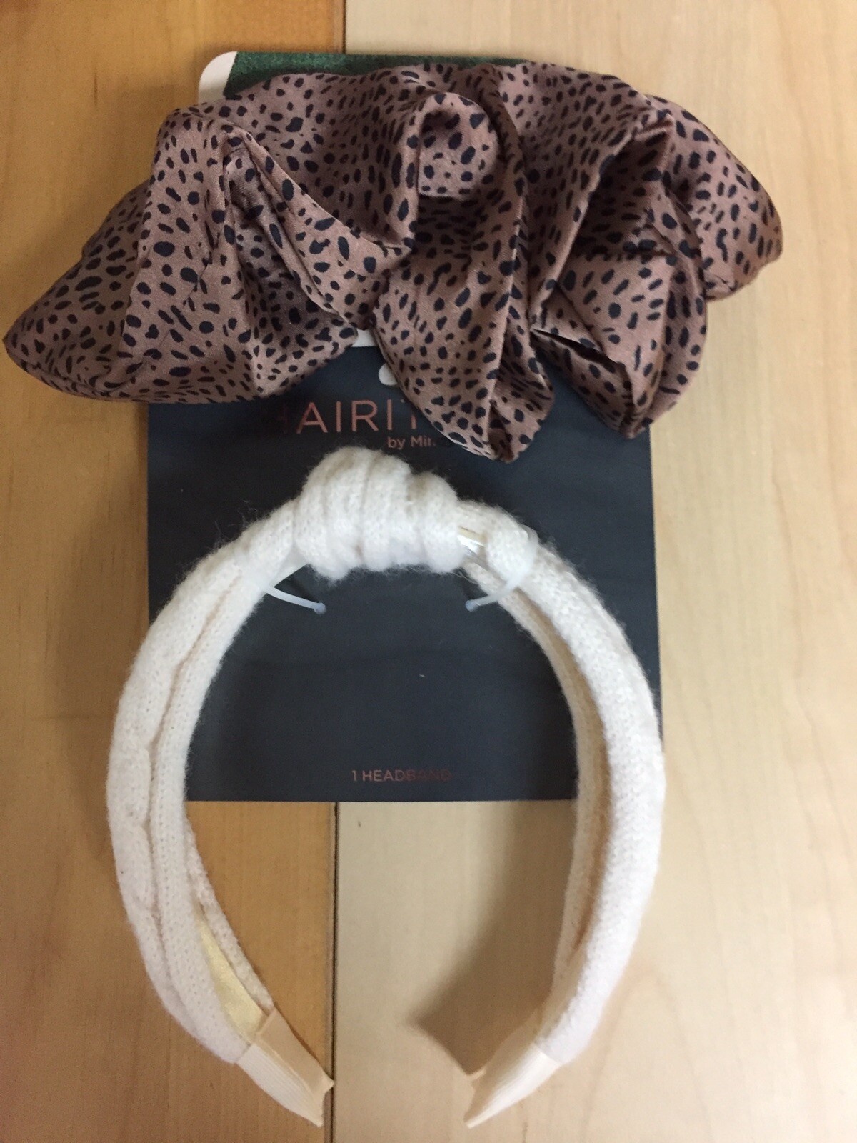 lot 2. hairitage sweater headband & Kristin Ess oversized satin scrunchie