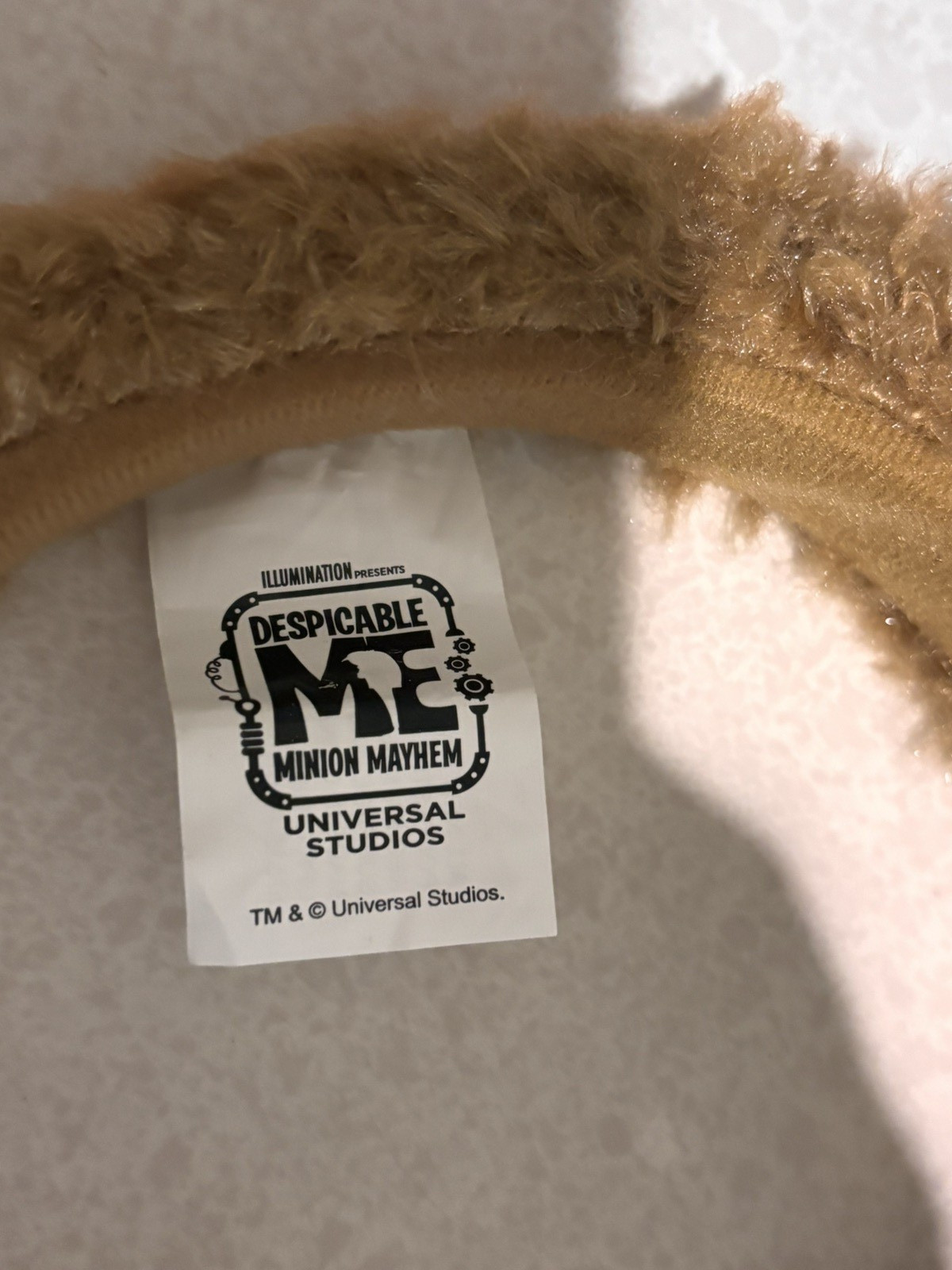 NWT Universal Studios Despicable Me Tim Minion bear brown headband ears