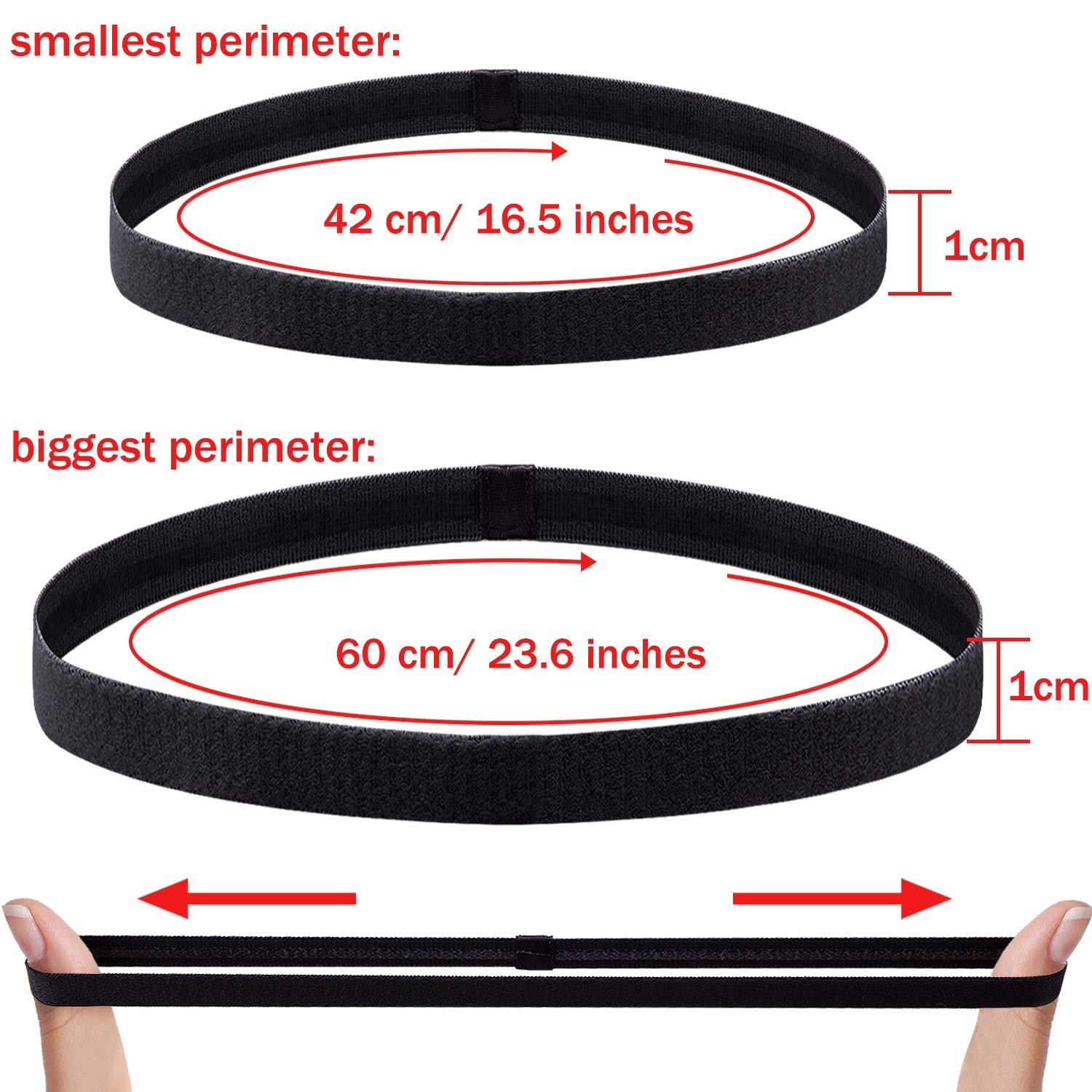20 Pieces Elastic Headbands Non Slip Sport Headband Colorful Hair Bands Workout