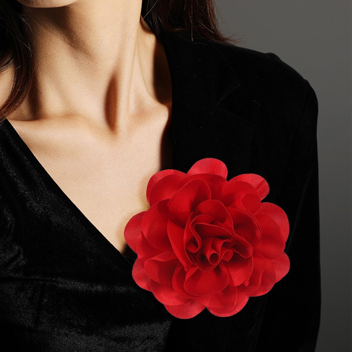 Large Rose Flower Brooches and Pins for Women | Rose Flower Hair Clips for Women