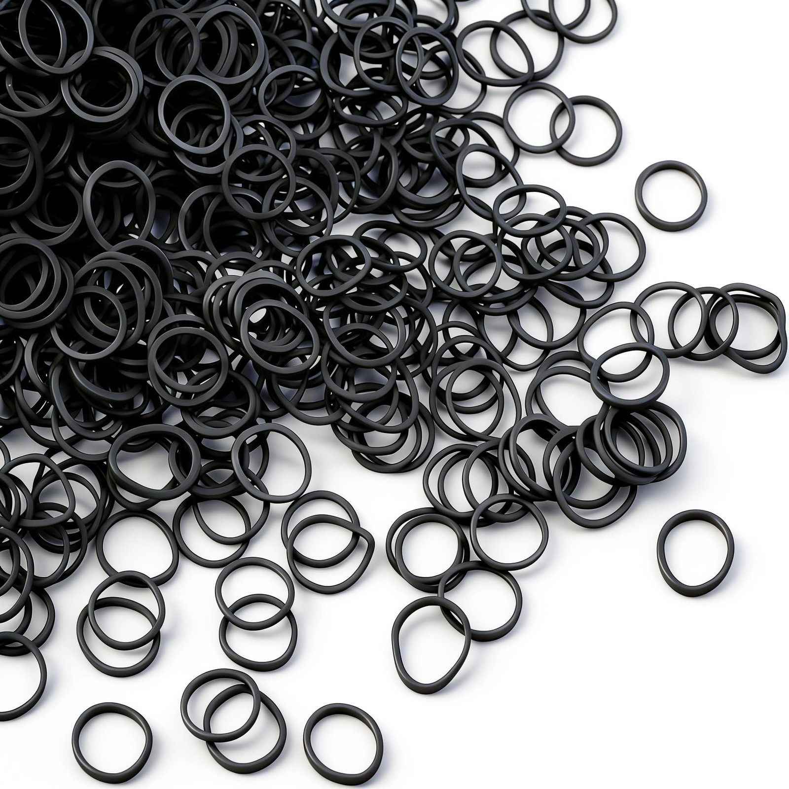 Black Elastic Hair Bands with a box Soft Elastic Bands for Kid Hair Braids