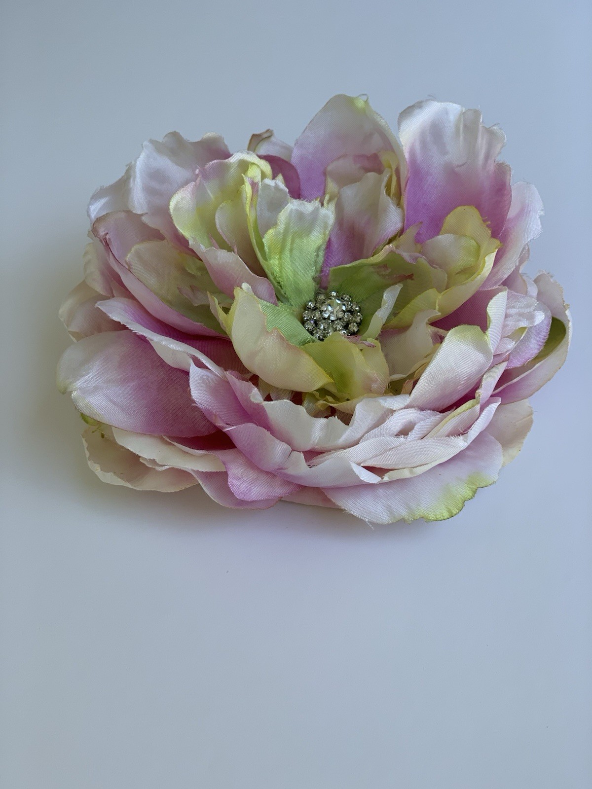 Peony Hair Clip Rhinestone 5-1/2”