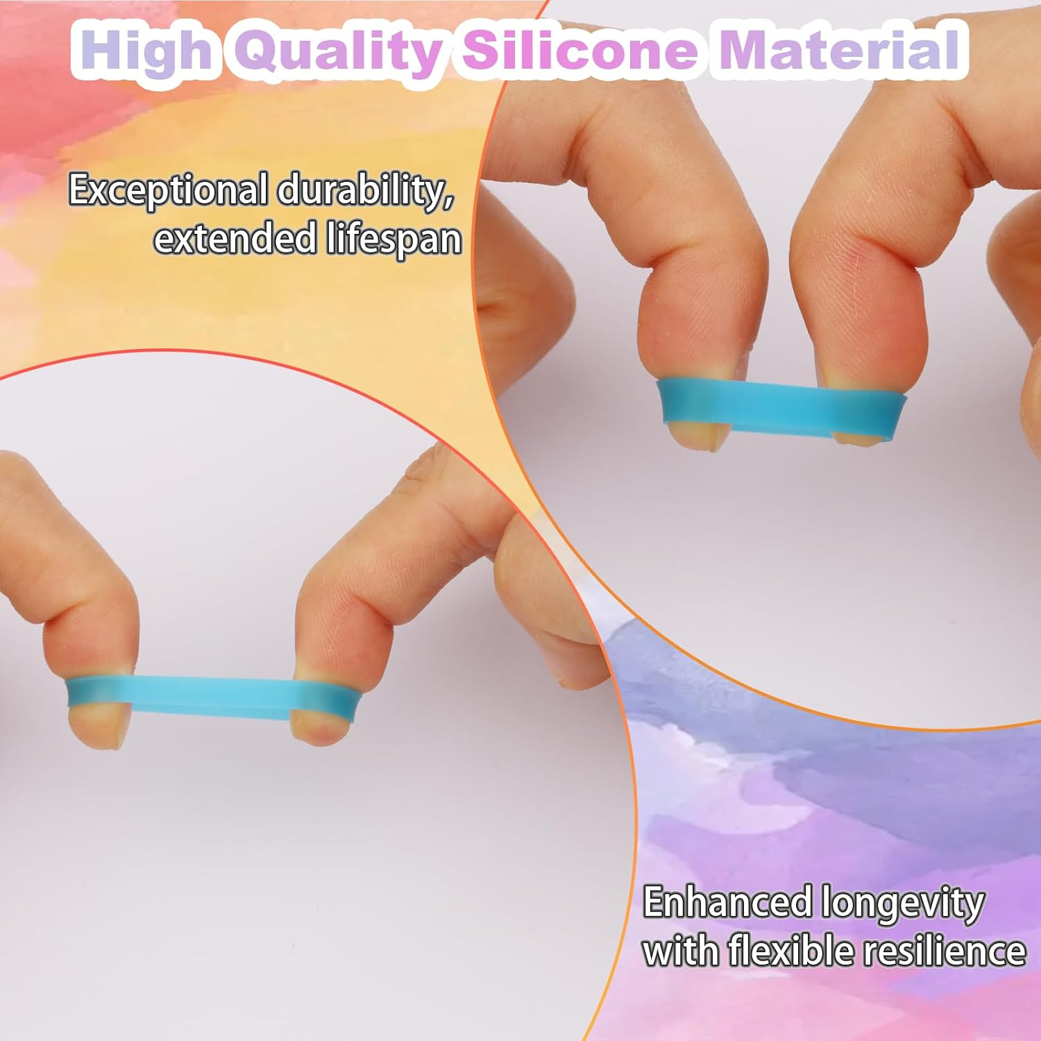 200 PCS Silicone Small Rubber Bands – 0.5 Inch Colorful Small Elastic Rubber Ban