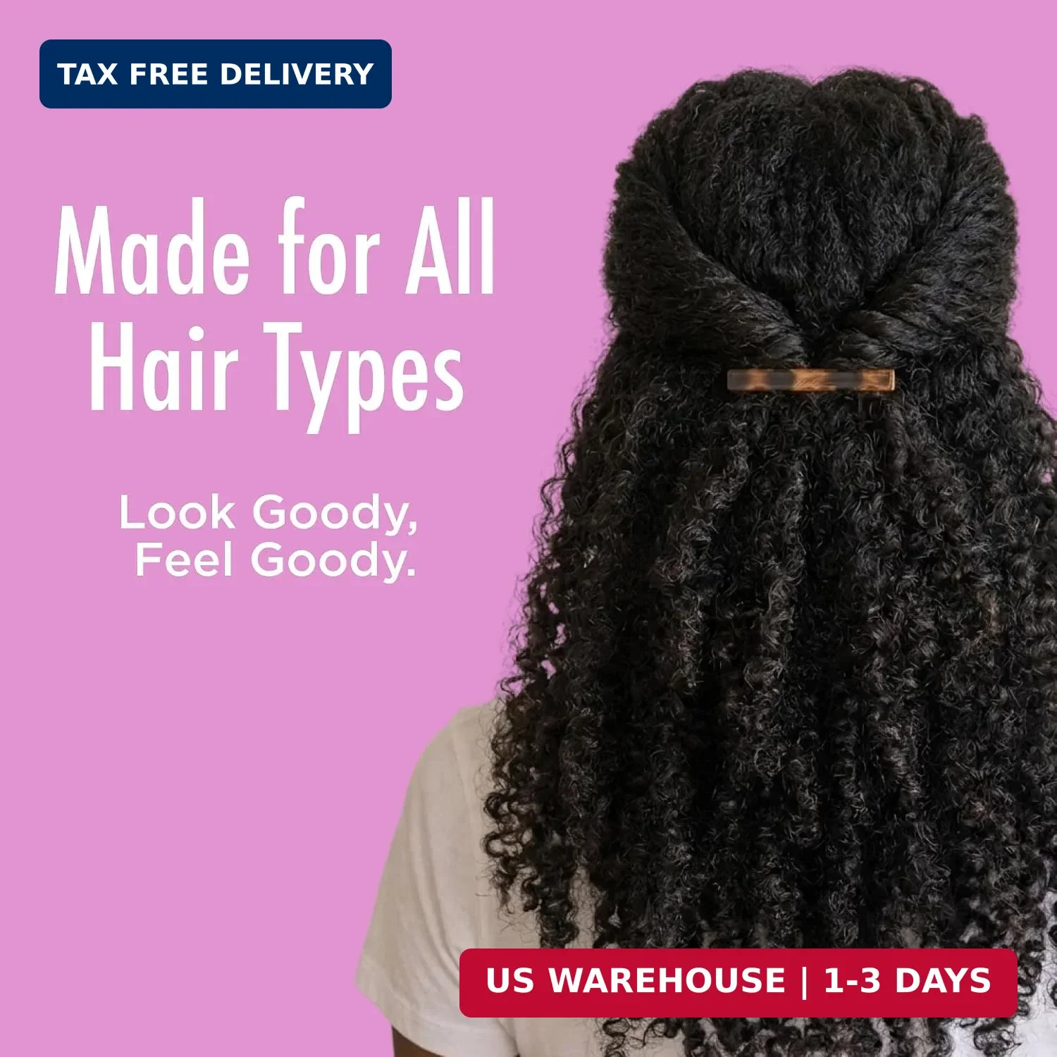 Goody Stay Tight Hair Barrettes – 8 Ct, Assorted Metallic Colors, Non-Slip Flat