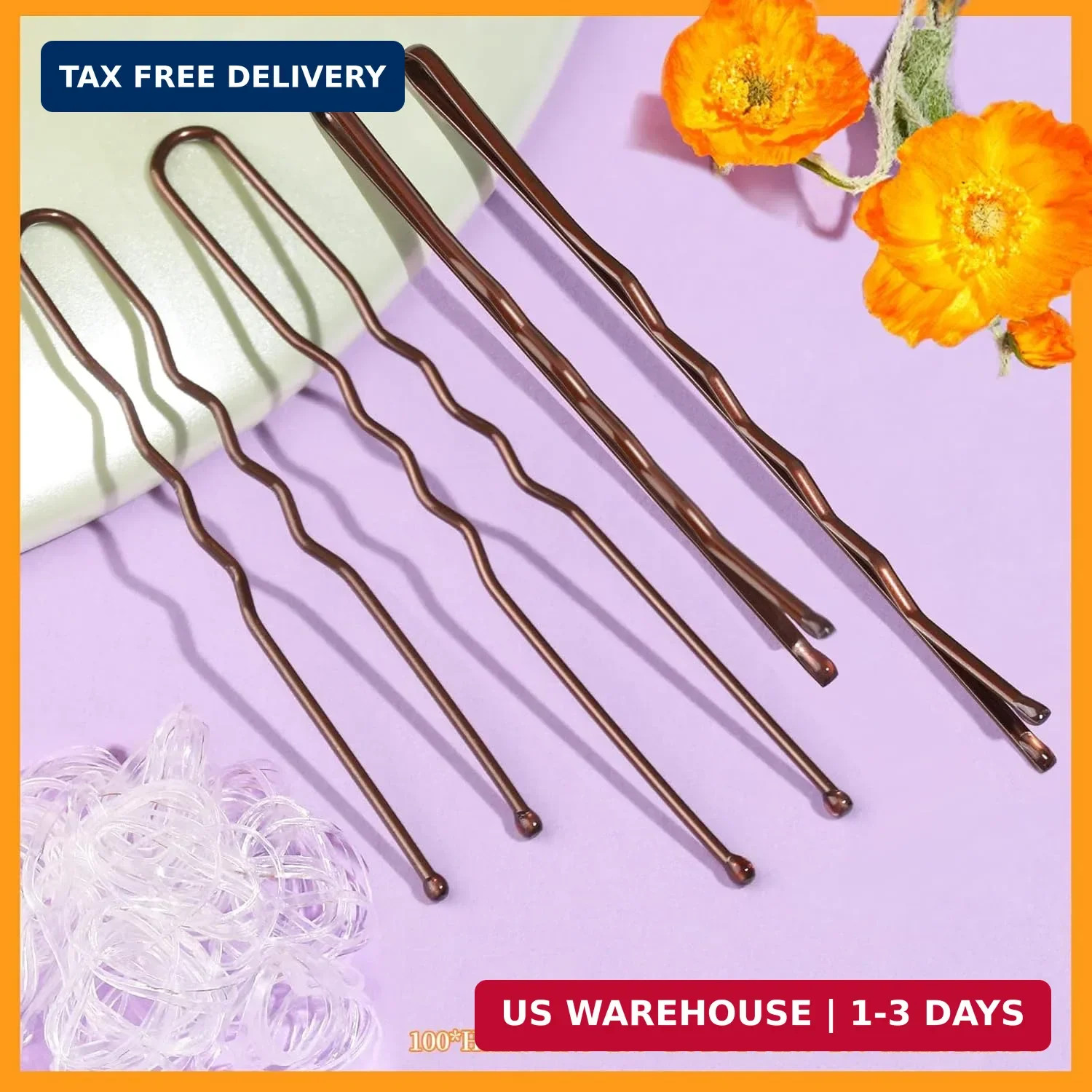 Teenitor 300pcs Bobby Pins Hair Pins Kit, 100 Hair Pin for Women 100 Bobby Pins