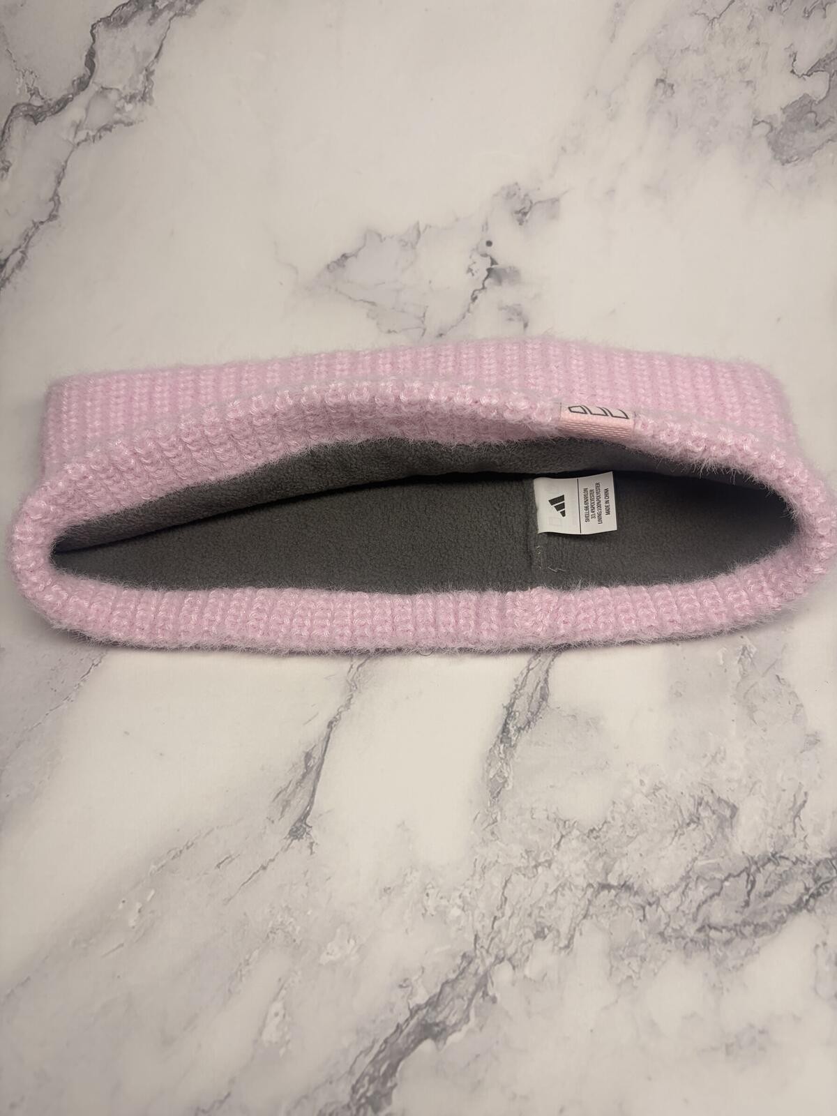 Adidas Women’s Fuzzy Headband Pink Fleece Lined OSFW Winter Ear Warmer NWT