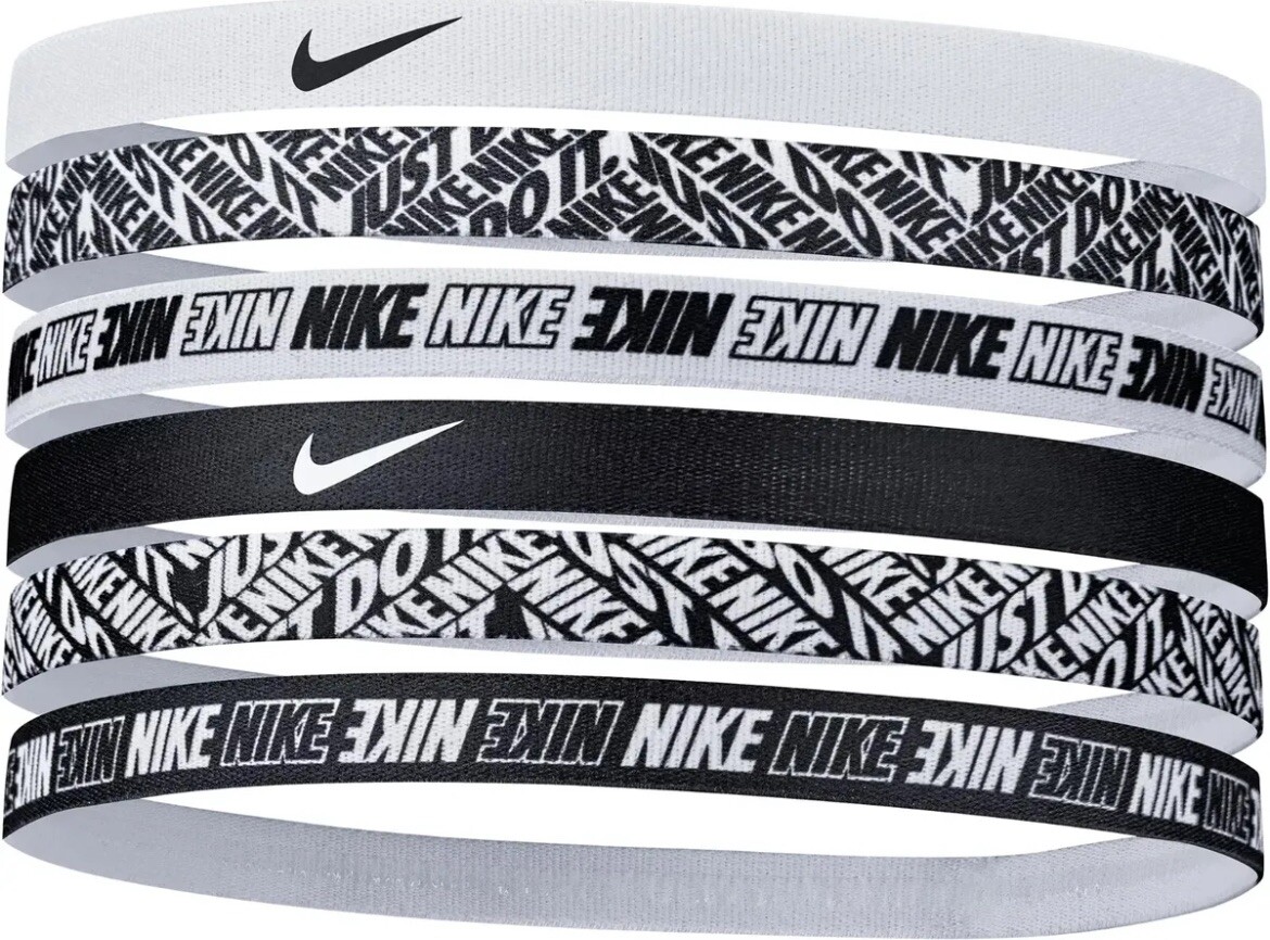 Nike Unisex Swoosh Silicone .5″ 1/2 inch Headbands 6 pack New Free Shipping
