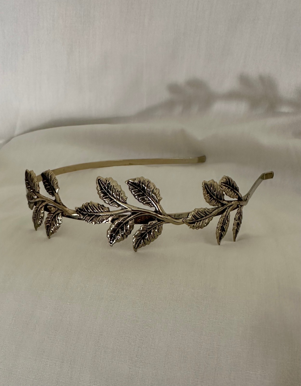 Gold Headband decorated in gold leaves