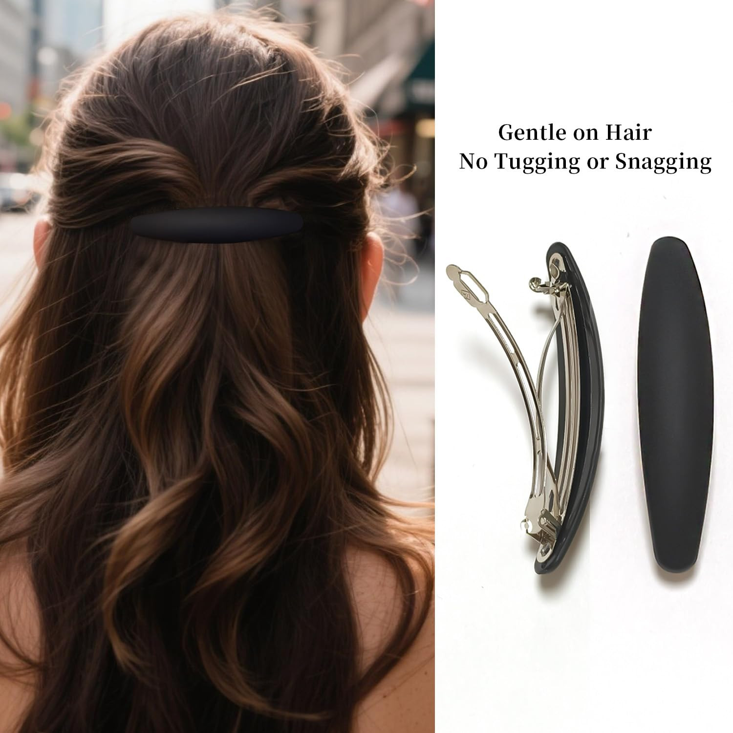 Large Hair Barrette Matte 4 Inch No Slip Not Easy to Break French Hair Clips …