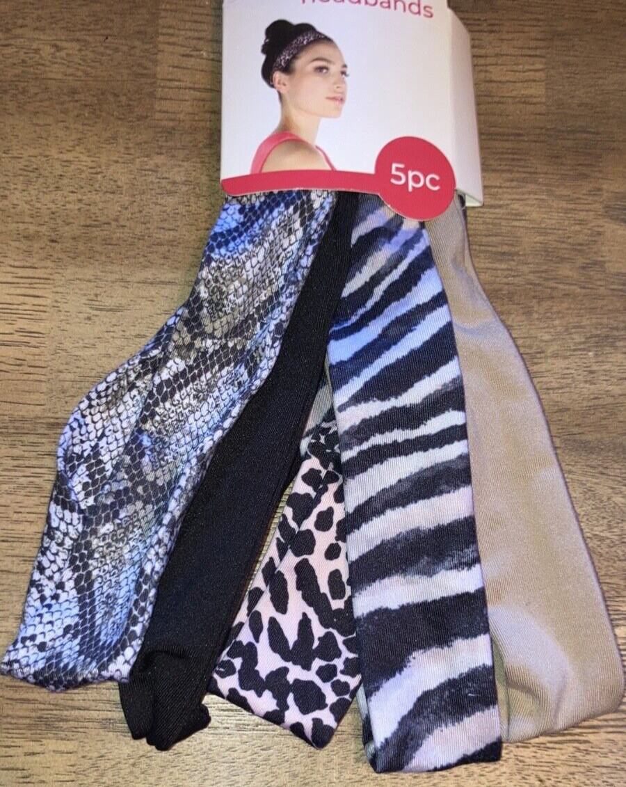 Women’s ELA Accessories 5 Pc Animal Print Headbands New