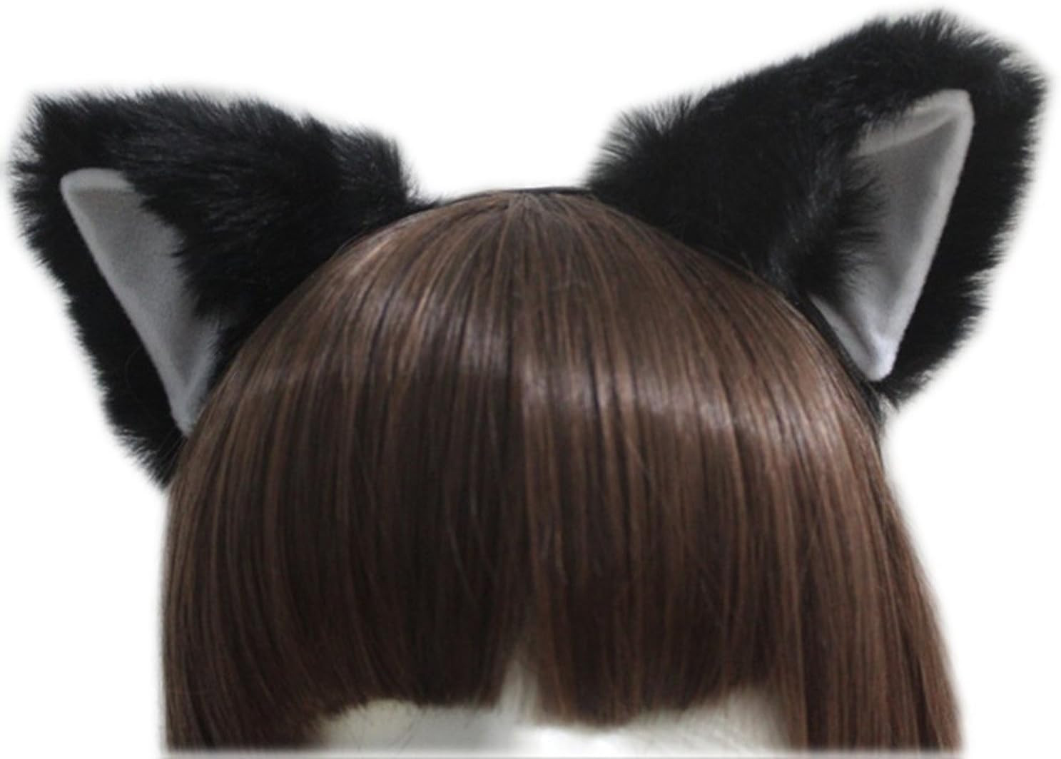 Long Fur Cat Ears Anime Cosplay Headband Halloween Party Costume Accessory