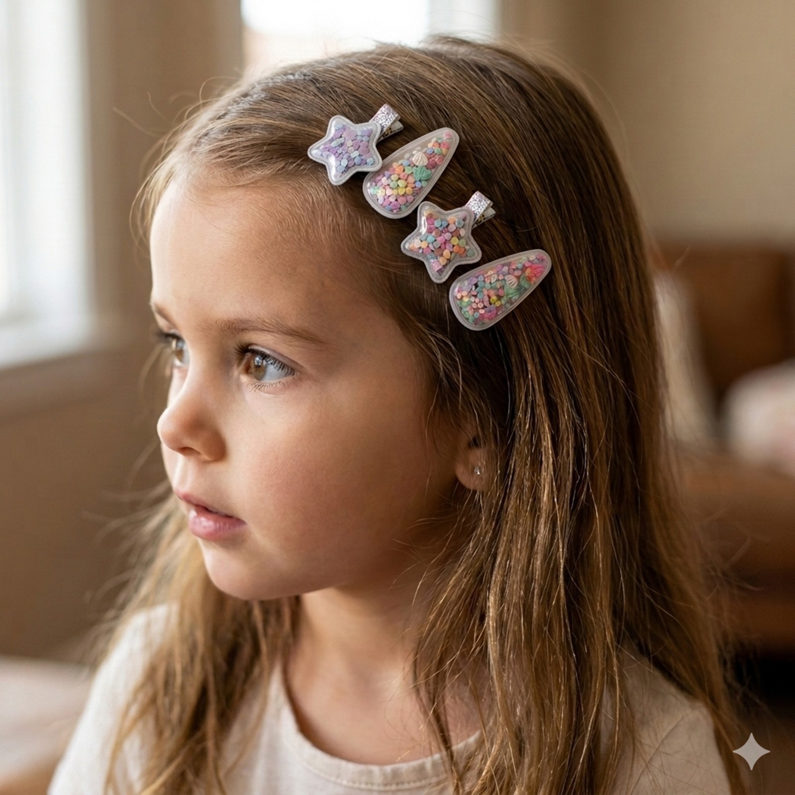 Wholesale 20 pcs Girls’ Shaker Teardrop Glitter Sequin Hair Clips-FINAL BATCH
