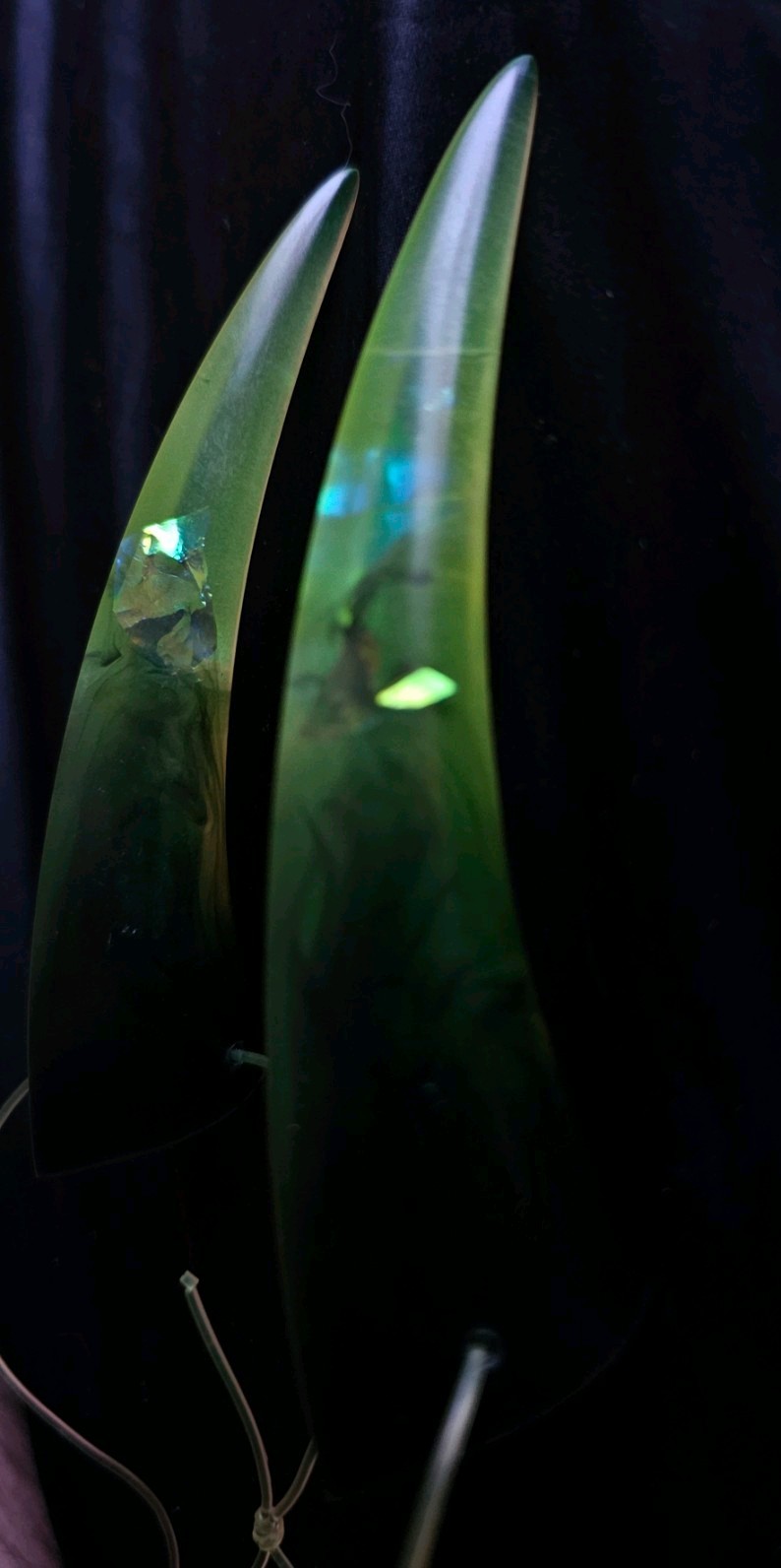 Green and Black Acrylic Devil/Demon Horns for Cosplay/Fashion/AlternativeFashion