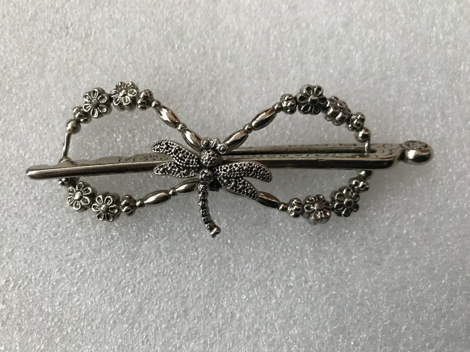 Lilla Rose Dragonfly Silver Flexi Hair Clip M (Medium)
