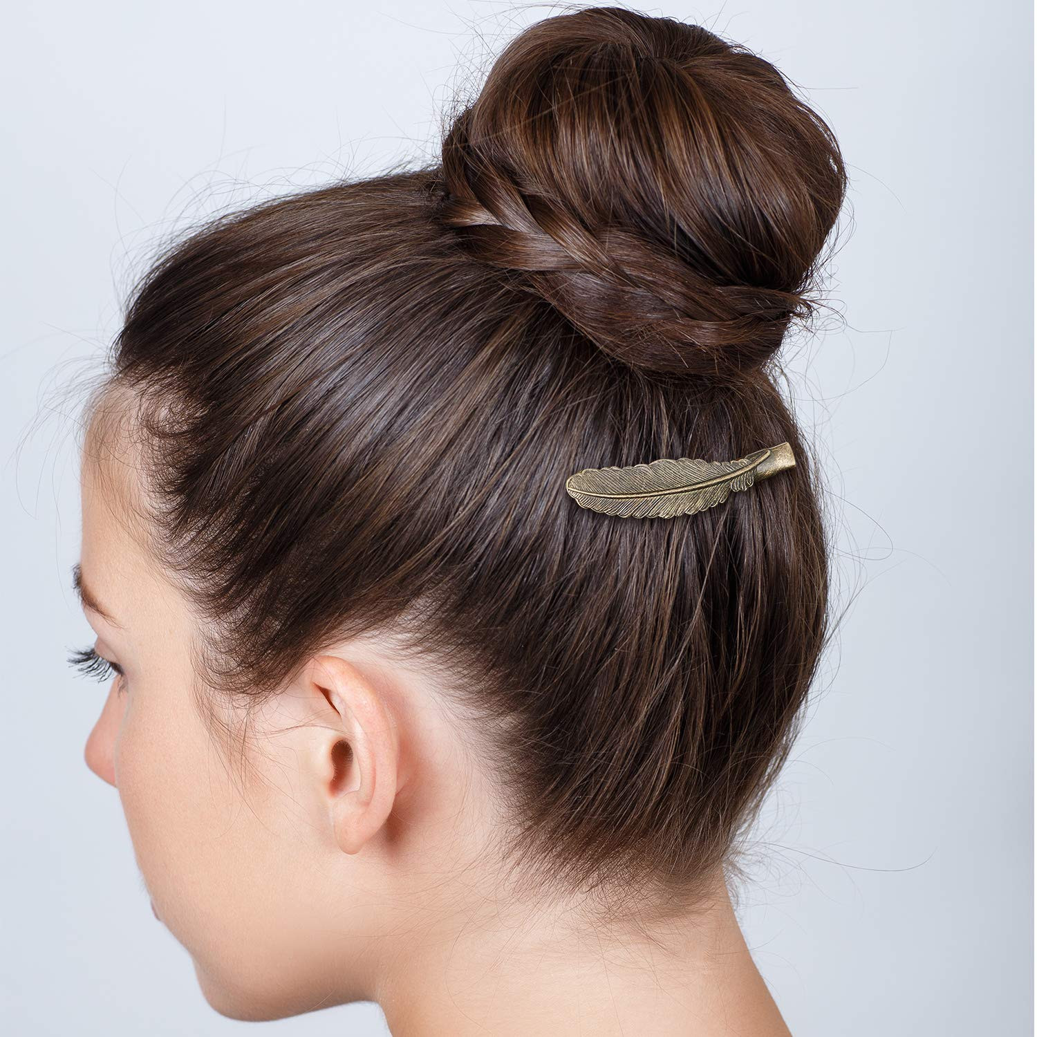 6 Pieces Vintage Hair Barrettes for Women Retro French Flower Hair Clips Metal B