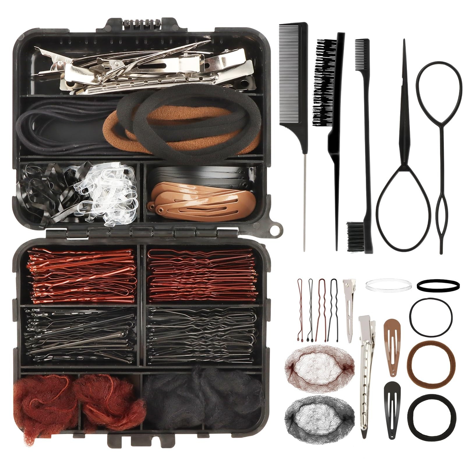 163Pcs Dance Hair Accessories Kit, Hair Nets for Buns,Bobby Pins for Women Gi…