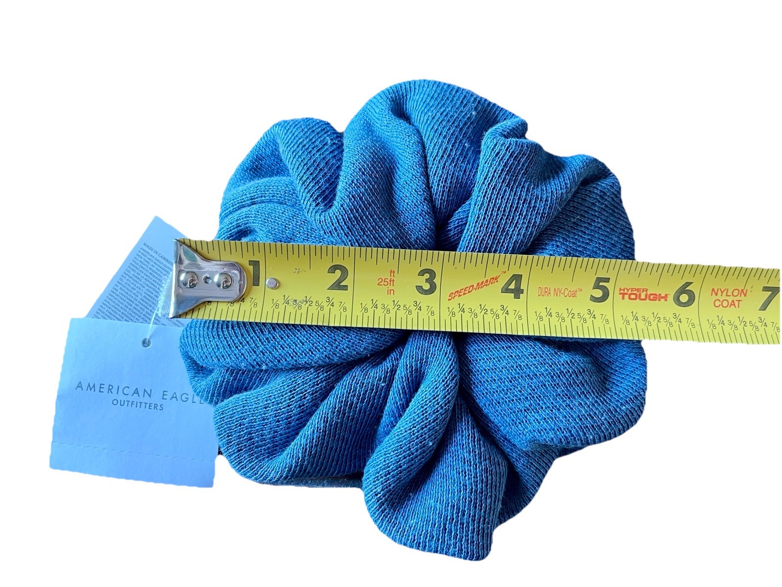 American Eagle Hair Scrunchie Hair Tie Large Oversized Blue NWT