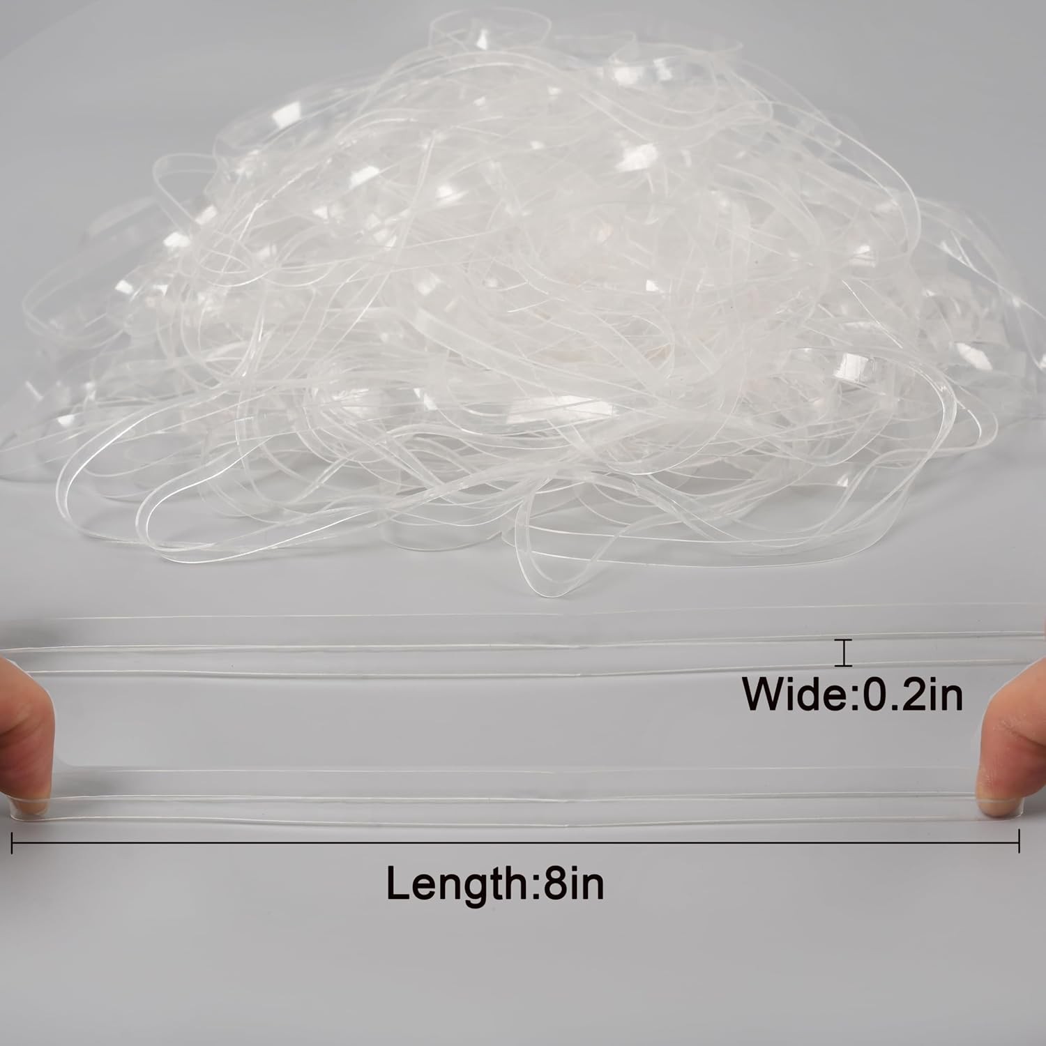 Rubber Bands Large 8inx0.2in Clear Rubber Band 50Pcs Balloon Arch Elastic Tying