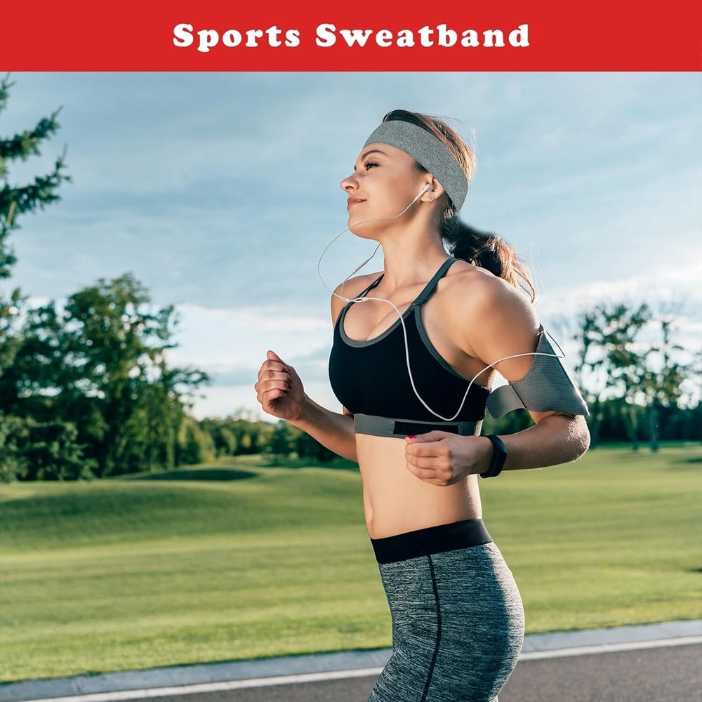 3PCS Sports Headband Yoga Gym Sweatband Women Men Hair Bands Head Sweat Band