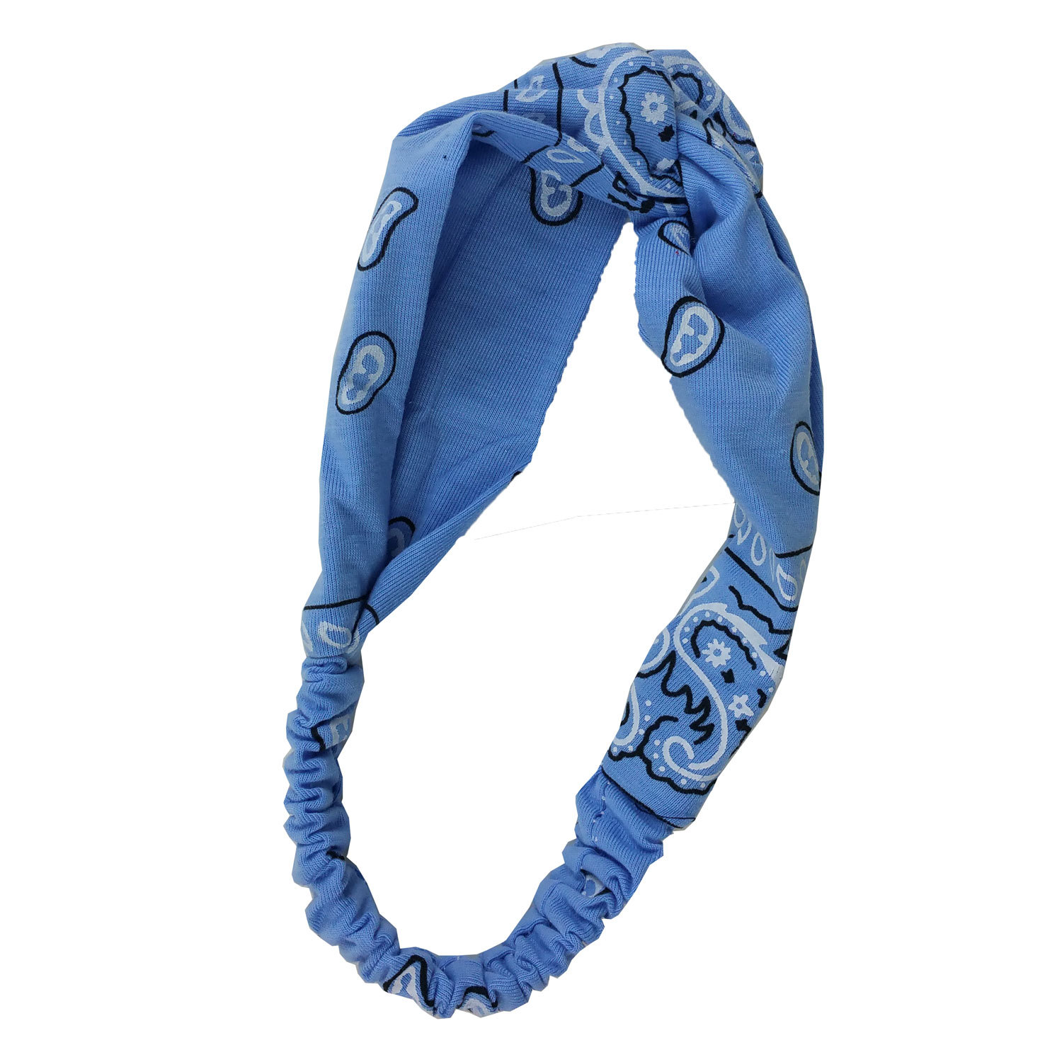 Bandana Headband Sports Yoga Hair Wrap Paisley with Elastic Hairband Women Teen