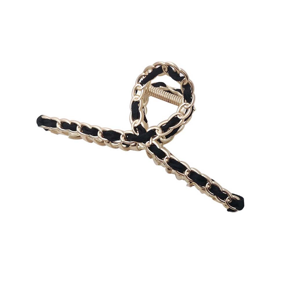 Rope Korean Metal Hair Accessories Ponytail Holder Chain Hair Claw Catch Clip