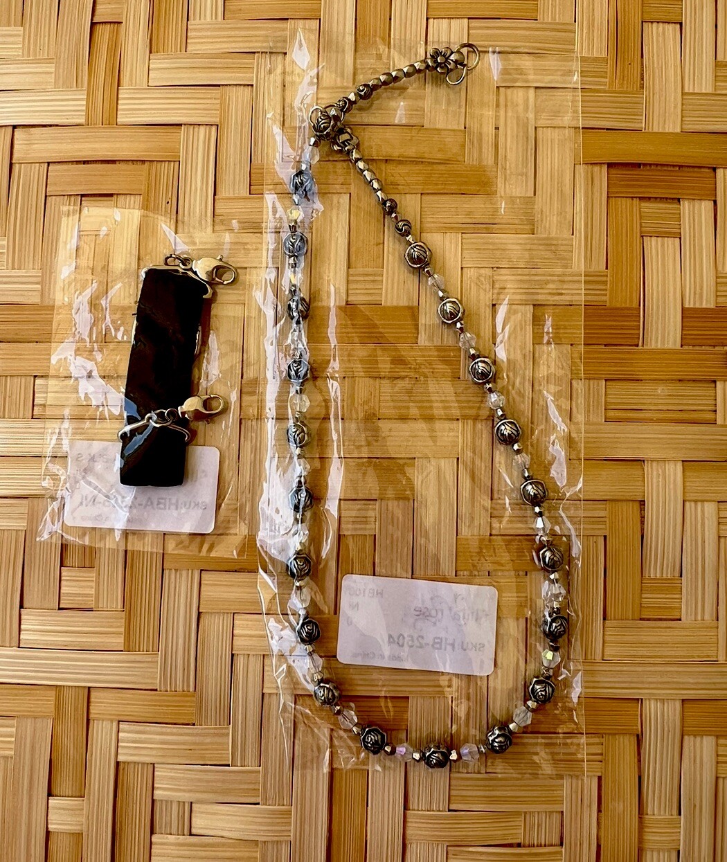 NEW! Lilla Rose Hair Silver Roses & Small Beads hair band With Elastic Strap.