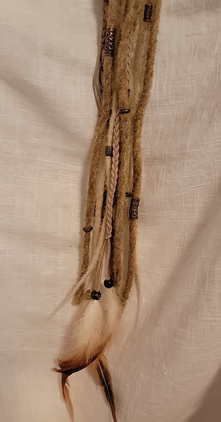 Synthetic Dreadlock Pony Tail Hair Tie- 18 ” ASH Blonde