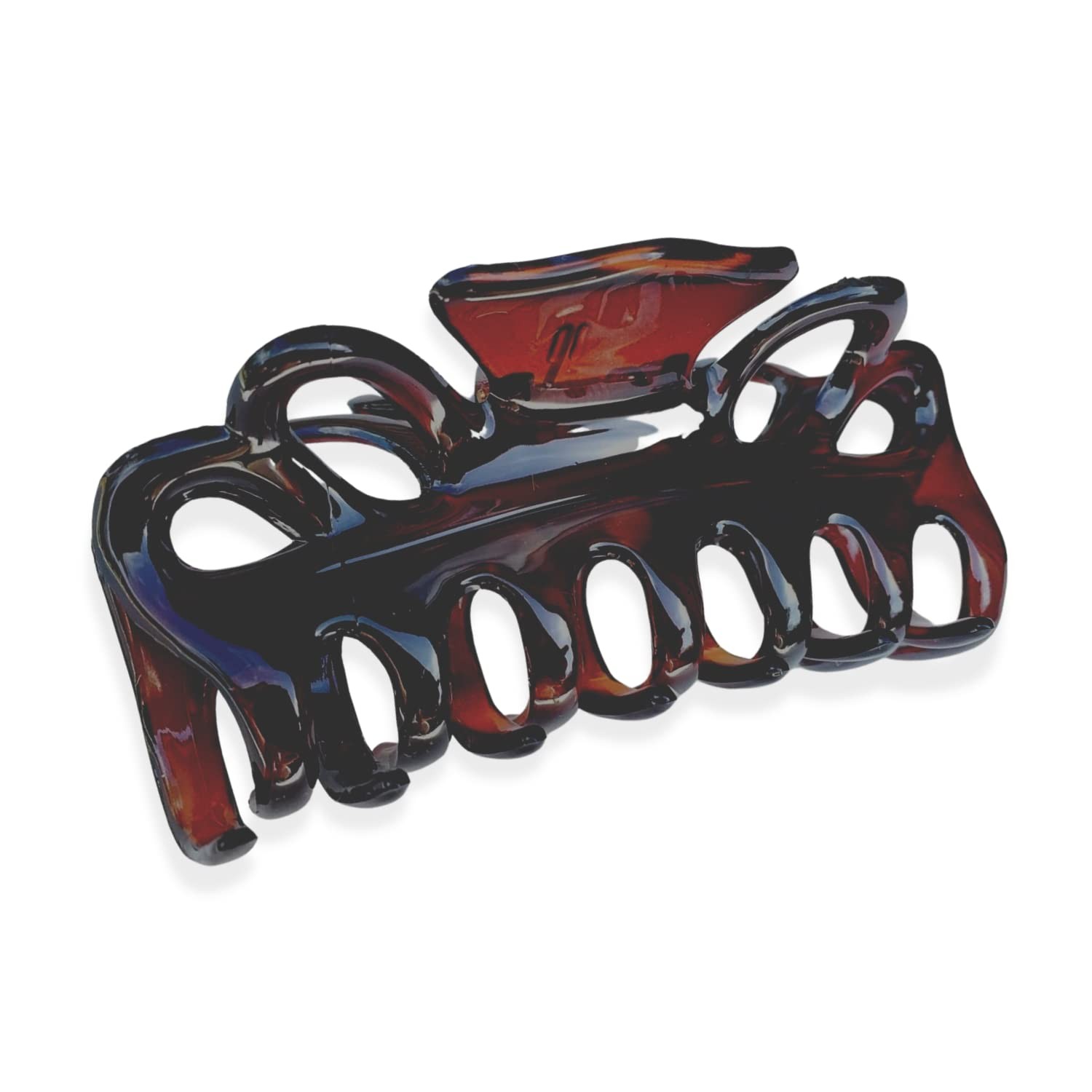 Parcelona French Double Loop Large Shell Claw Clip Clamp Clutcher 4.25 Inches