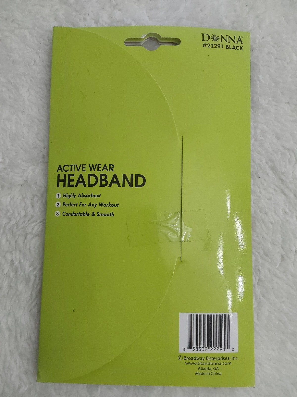 DONNA Active Wear Headband #22291 BLACK Perfect for Any Workout