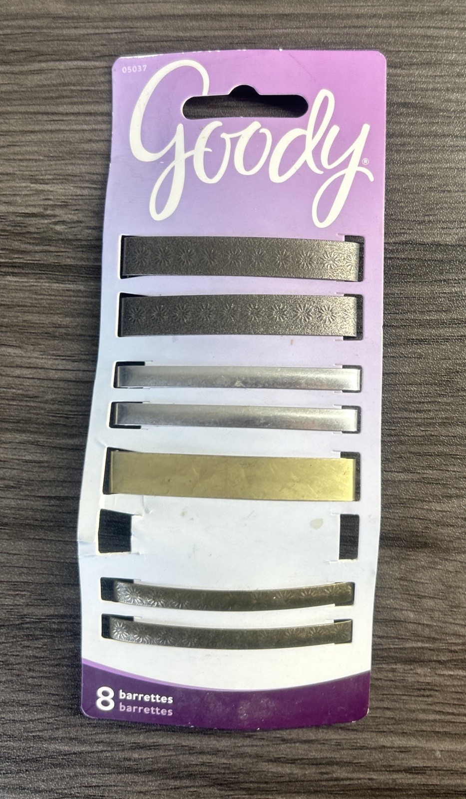Goody Snap Barrettes 7pc Mixed Metal Textured Gold Silver Bronze Lock In NEW