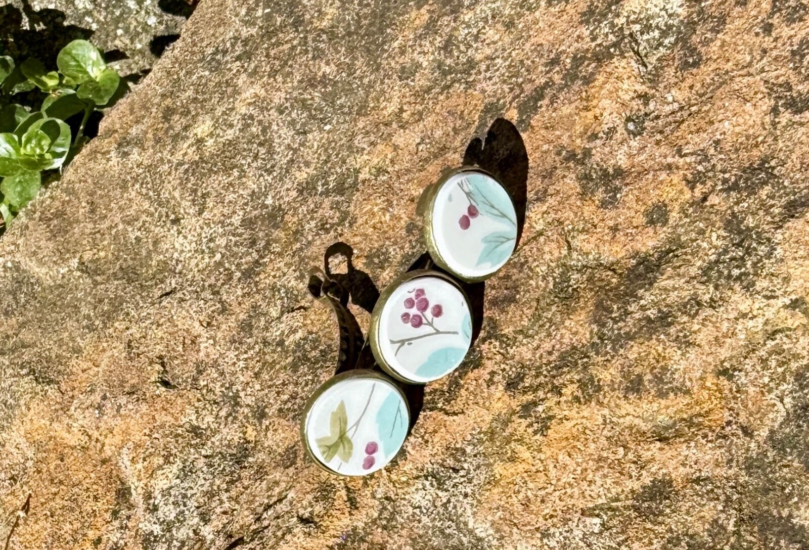 Hair Clip/French Barrette from vintage bone fine china broken plate girl, woman