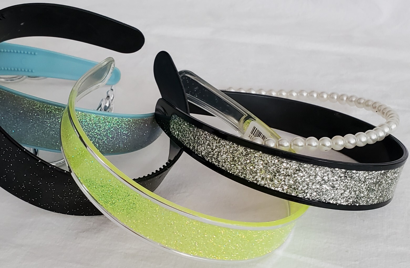 6 Assorted Vintage 1990’s Y2K Women’s Headbands Hair Accessories Glitter Pearls