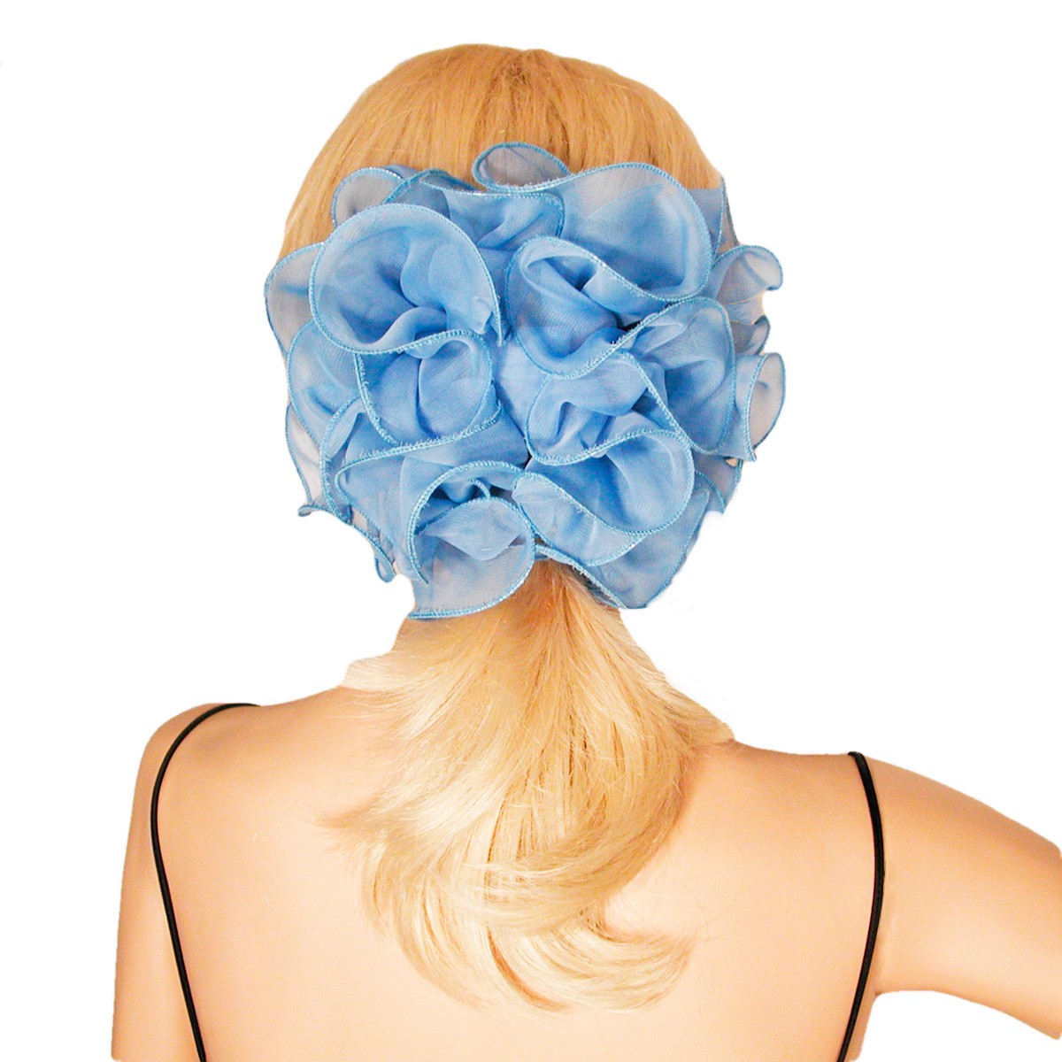 Chiffon Ruffled Jaw Clip Claw Hair Bow 30 Colors