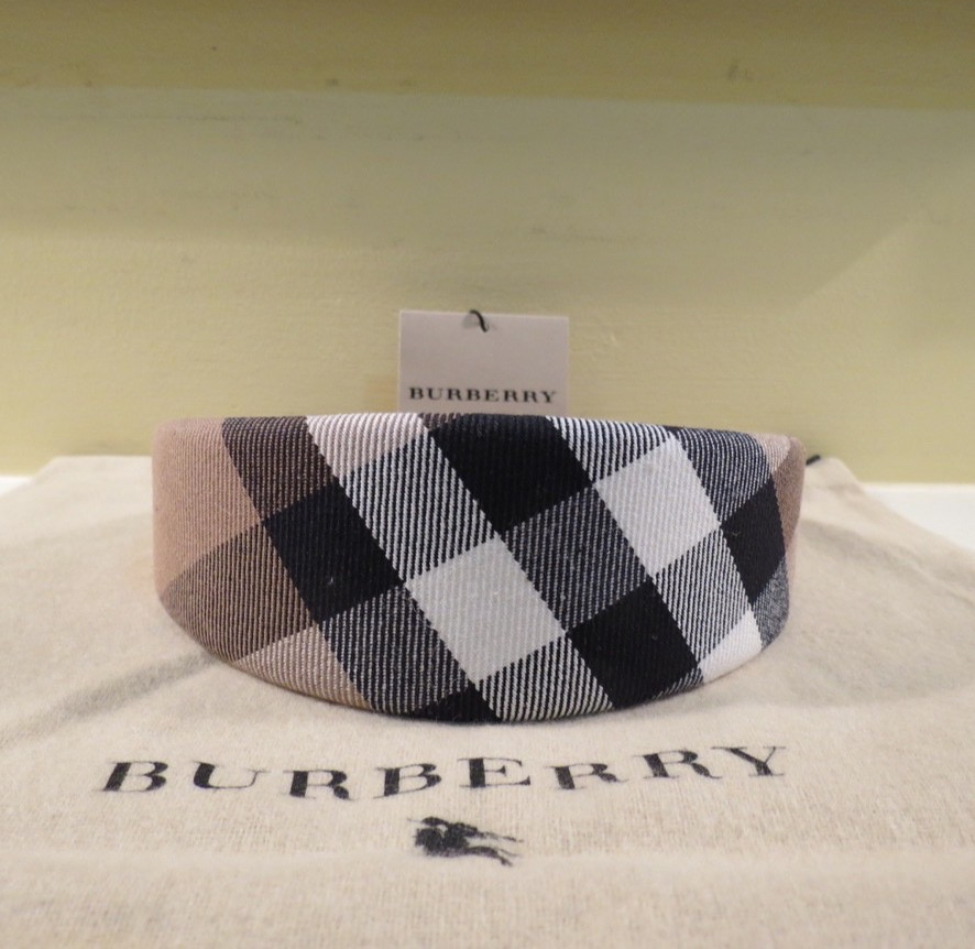 NWT WOMEN’S AUTH BURBERRY CLASSIC NOVA CHECK HEADBAND HAIR BAND WITH DUST BAG
