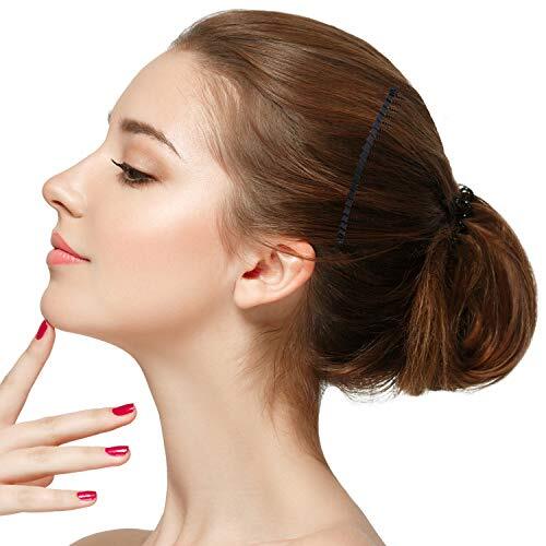 5 Pieces 20 Teeth Hair Clip Combs Metal Wire Hair 5 Count (Pack of 1) Black